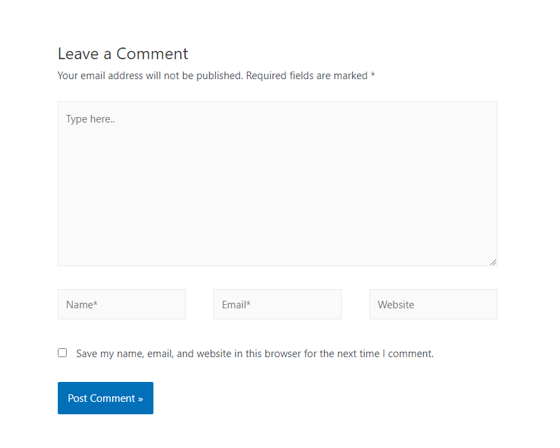 Remove Website URL field in Comment Form