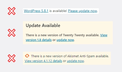 WordPress Core, Theme, Plugin Update Notice Removal